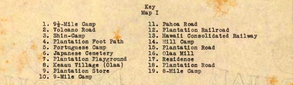 Olaa map key 1